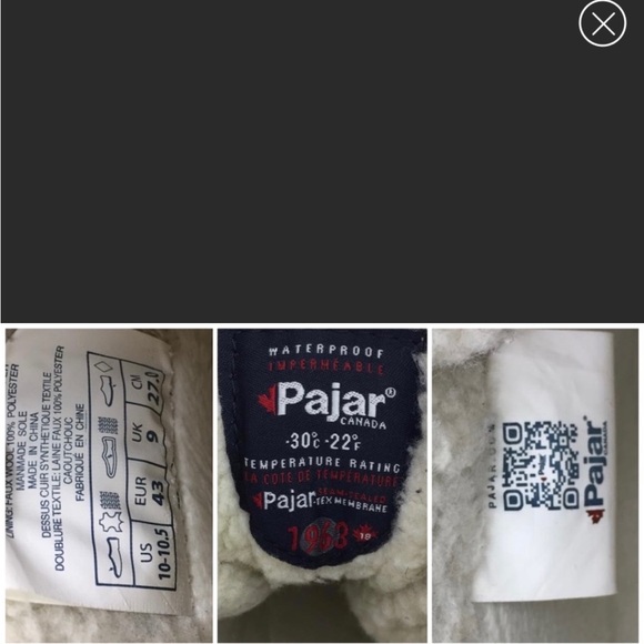 Pajar ~ Pummel Waterproof Insulated Winter Boot ~ Men’s Size 10 - Picture 10 of 11